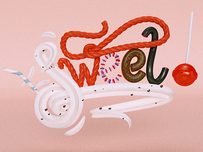 Digital Arts Sweet Type Tutorial 3d c4d cgi illustration lettering typography