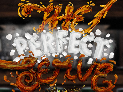 Captain Morgan - The Perfect Serve 3d cg lettering typography