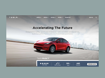 Tesla Website reimagined