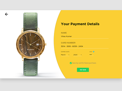 Credit Card Checkout - Daily UI challenge 002 adobexd app credit card checkout dailyui dailyuichallenge design ui uidesign uidesigner watches website design webui