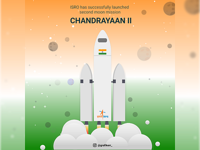 Indian Moon Mission 🚀 design india indian isro moon moon mission photoshop