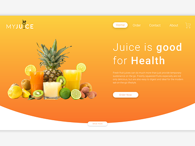 Fruit Juice - Web UI app color daily design food fruit health homepage juice landing landing page minimal ui uidesign uidesigner ux web website website design webui