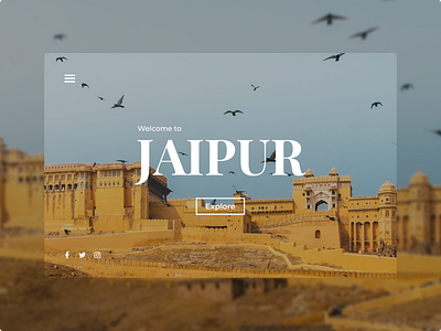 Jaipur - Landing Page Concept design dribbbleweeklywarmup jaipur landing landing page minimal rebound ui ux web website weeklywarmup