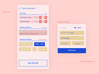 Daily UI 002 | Credit Card Checkout app challenge dailyui dailyuichallenge playful ui design