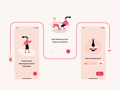 Wine App app design mobile design new ui