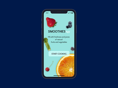 Smoothies app bright color combinations bright colors design food mobile app mobile design new ux