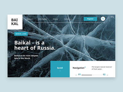 Baikal's site for tourists design nature new site ui ux