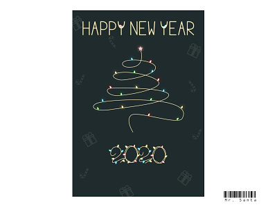 Happy New Year branding bright colors card design logo new year new year card ui