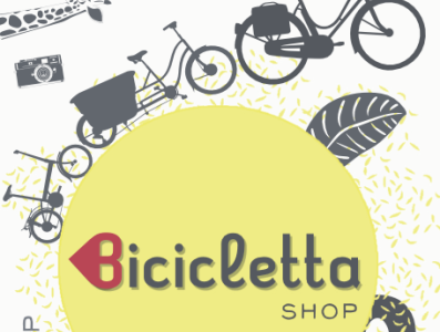 Bicicletta shop branding branding logo typography vector