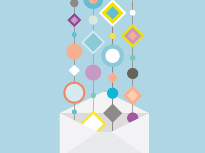 Envelope Pattern color colorful envelope geometric shapes illustration shapes