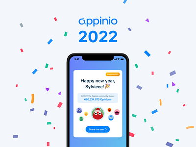 2022 Appinio Wrap 2022 2023 app card celebration community end of year happy new year new year opinion share user wrap