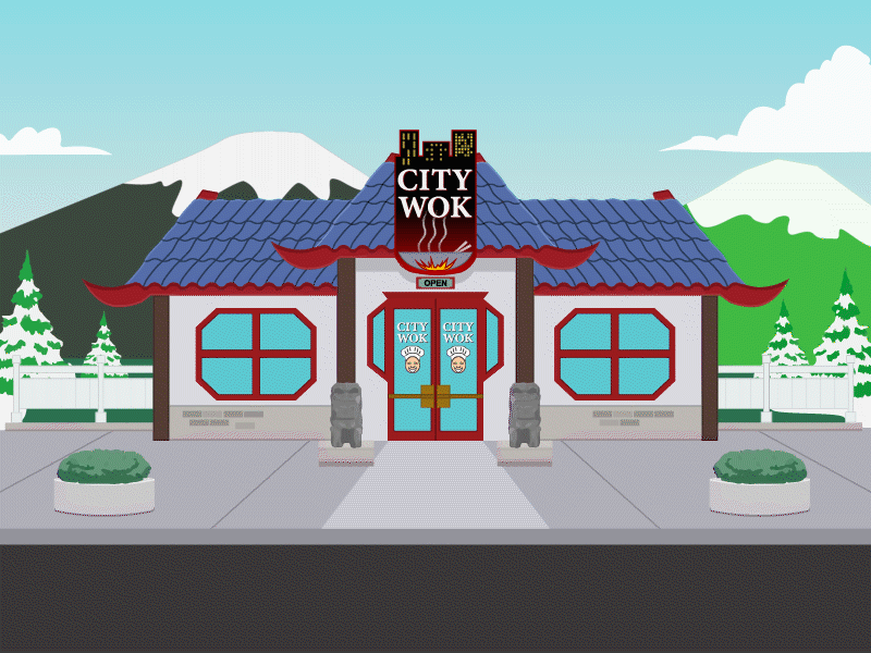 City Wok 2d animation bounce motion beast motion design motion design school south park