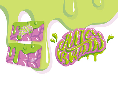 Juicy Brain branding design illustration logo maximal vector