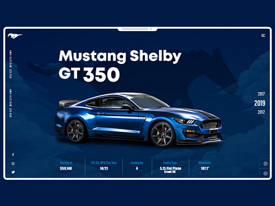 Mustang Shelby websitedesign uidesign