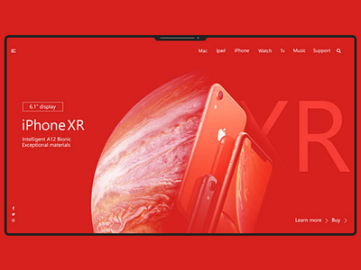 iPhone XR websitedesign uidesign