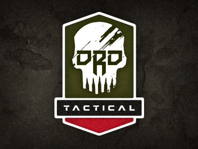 DRD Tactical badge crest hexagon illustration logo shield skull