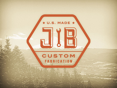 JB Custom Fabrication industrial logo typography wrench