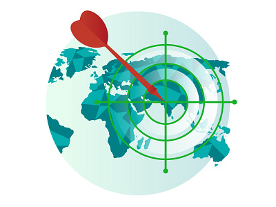 Icon for consulting website concept consulting darts design earth graphic design icon illustraion illustration illustrator map target target icon vector