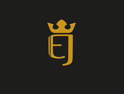 EJ crown adobe branding design designs flat illustration logo logoart minimal vector
