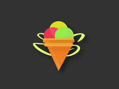 Ice Cream animation design illustration logo