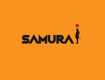 Samurai branding design flat illustrator logo minimal vector