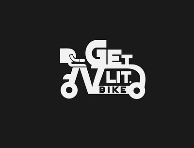 GetLit Bike adobe branding design designs flat illustration illustrator logo minimal vector