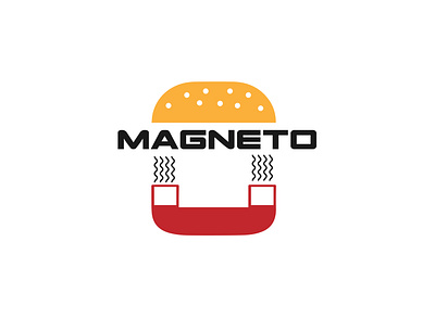 "Magneto" Burger adobe branding design designs flat illustration illustrator logo logoart logotype vector