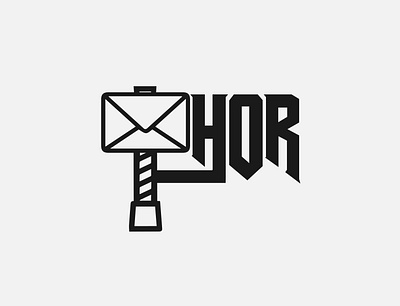 Thor message logo branding design designs flat illustration illustrator logo minimal norway oslo scandinavia thor typography vector