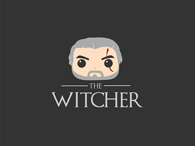 The Witcher adobe branding design designs flat illustration logo logoart thewitcher vector witcher