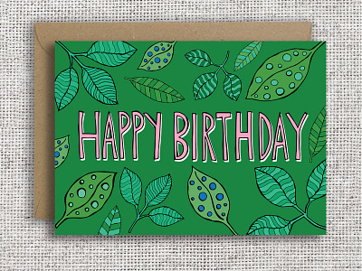 Botanical Birthday Card birthday card botanical botanical illustration floral o what a feeling owhatafeeling