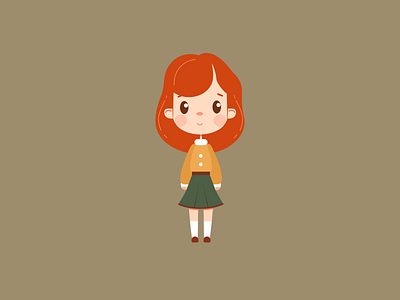 Girl character art cartoon character cute design digitalart girl illustration vector