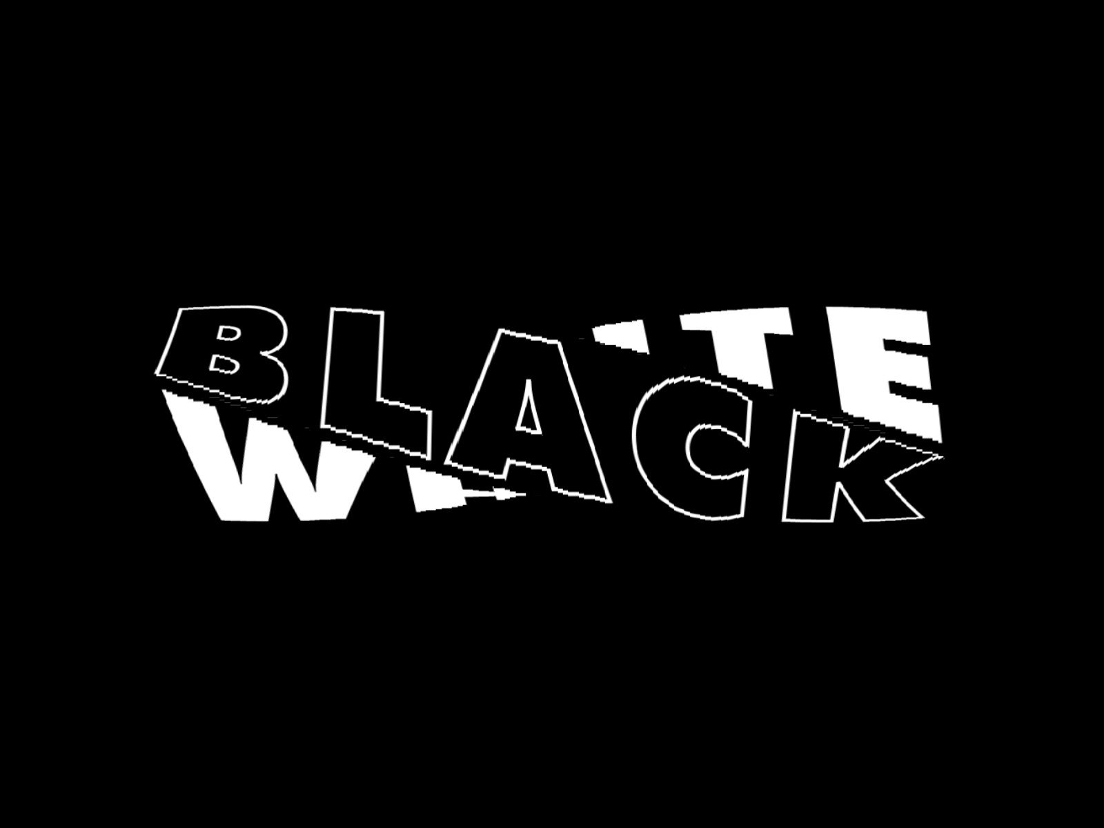 Black & White 3d type after effects animation art black black white graphic design kinetic kinetic type motion motion art motion design motion graphics type design typography white