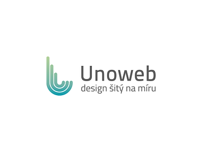 Unoweb Logo blue brand branding color corporate green identity logo white