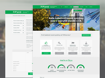 Topservis Website clean color design green site ux web
