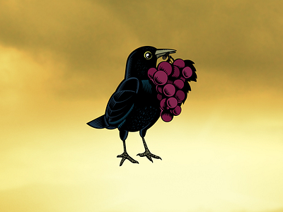 Meril Concept Logo black blackbird color logo wine