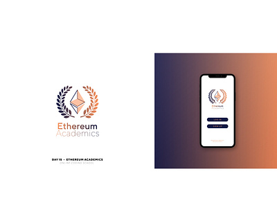 Ethereum Academics -Day 15 branding design flat icon illustration illustrator logo logochallenge minimal