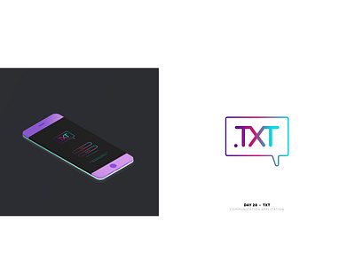 TXT -Day 28 branding design flat icon illustration illustrator logo logochallenge minimal