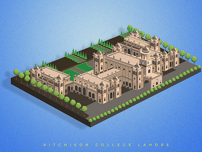 Isometric Illustration- Aitchison College Lahore