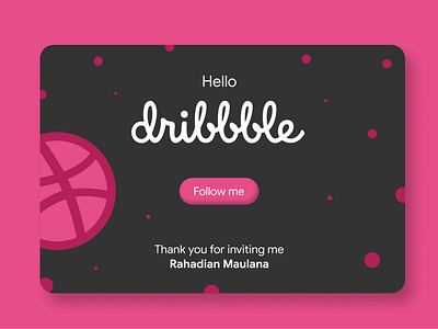 Hello Dribbble, I'm Ridwan art branding design dribbble invite firstshot flat follow illustration likes logo minimal newbie typography ui vector