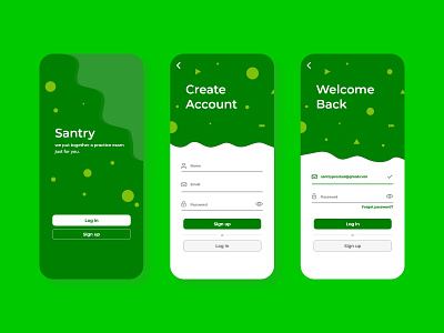 Santry Mobile Apps Design art branding design dribbble invite firstshot flat follow likes logo minimal newbie ui vector