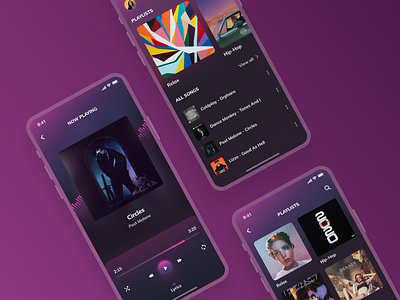 Music Player App app clean clean design clean ui design ios minimal mobile mobile app mobile app design mobile ui music music app music player player player ui playlist ui ui ux ui design