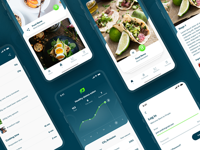 Healthy food app app clean clean design design diet food food app health app healthcare healthy ios minimal mobile app mobile ui ui vector