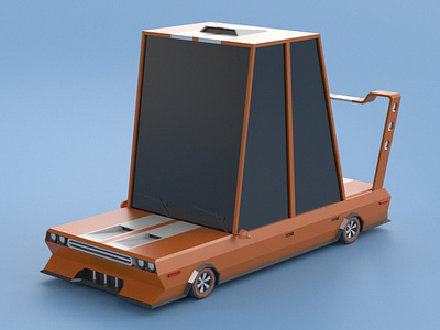 Muscle Car 3d 3d art 3dmodel asset car design game illustration lowpoly maya muscle car musclecar vehicle