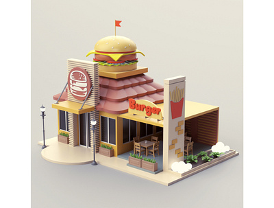 Burger Shop burger burger shop illustration restaurant