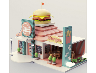 Burger Shop burger burger shop illustration pizzeria