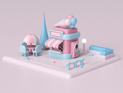 Ice Cream Stand ice cream ice cream stand illustration stand