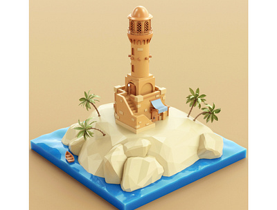 Arab Lighthouse arab lighthouse stylized