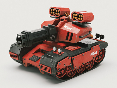 Concept Tank 01 military stylized tank