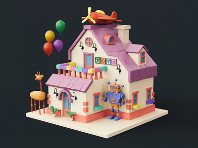 Cartoon Toy Shop stylized toy toy shop