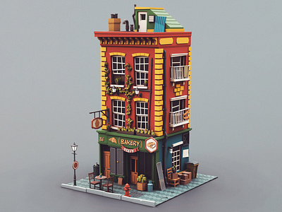 Low poly Bakery 01